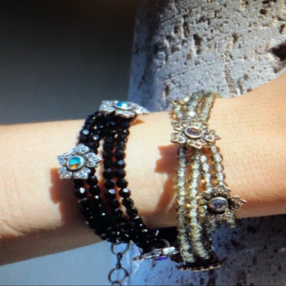 Sweet Romance Black Bead Wrap Bracelet- NWOT - Picture 4 of 8